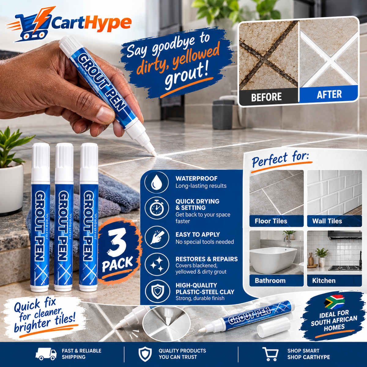 CartHype™ - Waterproof Grout Pen(3 Pack)