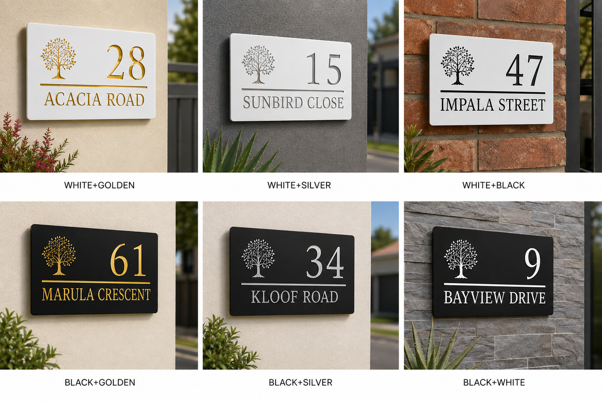 CartHype™ - Laser Engraved Address Number Plate