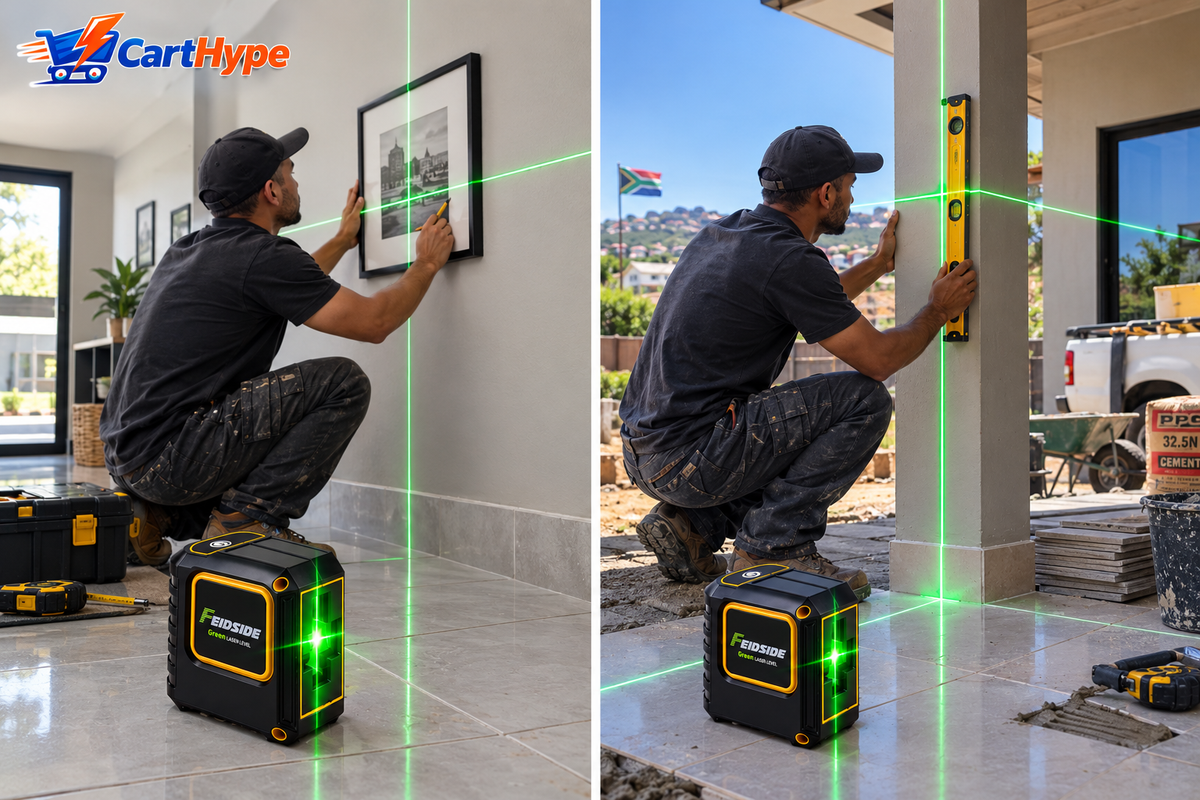 FEIDSIDE 2-Line Green Laser Level – Self-Leveling Precision Tool